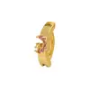 Botón de Ombligo de Zirconia Pavimentada Simple de Media Luna Transfronterizo Anillo de Ombligo de Acero Inoxidable Sin Perforación Clavo de Ombligo Piercing