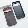 Adecuado para funda de teléfono Google Pixel 11 Pro XL, patrón simple de Kevlar, cubierta protectora anti-caídas de cuero liso para Pixel 11