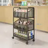 Estanterías de supermercado, estanterías para snacks, cestas inclinadas, expositores promocionales móviles de varias capas para tiendas pequeñas y tiendas de conveniencia