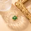 Bestseller transfronterizo: Collar de cadena para clavícula de moda de alta gama, nicho, para mujer, de verano, con forma de corazón, piedra ojo de gato, trébol de cuatro hojas, no se decolora