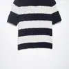 Suéter Casual de Tricô Listrado de Oito Fios Moda Europeia e Americana Quente Vendido no Aliexpress