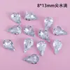 Joyería para uñas taladro con forma especial tamaño grande pequeño corazón torcido gota de agua acrílico taladro para uñas material de accesorios para joyería de uñas DIY