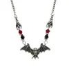 Nuevo Collar de Murciélago Negro Más Vendido, Joyería Gótica, Cuentas de Cristal, Regalo de Horror con Tema de Halloween