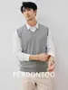 Chaleco de Punto Simple con Cuello en V de Hilo Suave como una Nube para Hombre 2026 Otoño e Invierno Chaleco Interior Grueso en Capas para Viajar al Trabajo
