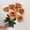 7 buquês de rosas diamantes para cerimônias de casamento, auditório de casamento, decoração floral com fileira de flores macias, vaso de rosas, colocação de flores