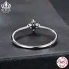 Anillo Aifula Sencillo de Suerte Trébol de Cuatro Hojas Moissanita Plata de Ley S925 Anillo Pulsera Elegante de Lujo para Mujeres Venta al por Mayor