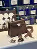 Bolso Kelly Segunda Generación Estampado de Palma Modelo Nuevo 2026 Bolso de Mujer de Alta Gama Bolso de Hombro Único Bolso Cruzado Texturizado para Mujer