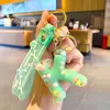 Chaveiro de Letra Criativo Preenchido com Óleo Moda Feminina Colorido Pingente de Bola Flutuante Anel de Chaveiro para Bolsa de Casal