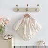 Conjunto de Dos Piezas Nuevo para Niñas Primavera/Verano 2026 Camisa de Muñeca a Cuadros para Bebé + Pantalones de Pierna Ancha Conjunto Bordado para Bebé