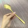 Acero Inoxidable 304 Cuchara de Postre Estilo Ins Escandinavo Dorada Cuchara de Café Cuchara para Revolver Cuchara para Comer en Casa Restaurante Cuchara para Sopa