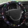 Funda de volante de lino para coche de cuatro estaciones, general, sin anillo interior, elástica, seda de hielo, tela suave, funda protectora, cubierta de mango, comercio exterior transfronterizo