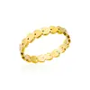Versión coreana de anillo simple Anillo hueco Sol Acero inoxidable chapado en oro de 18 quilates Anillo geométrico para hombre y mujer Anillo de serpiente al por mayor