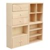 1:Vitrina de combinación con 12 modelos de bolsillo, vitrina para casa de muñecas, librería en miniatura para manualidades, minimuebles y adornos.
