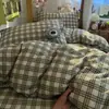 Funda de edredón de gasa fruncida para dormitorio estudiantil, pieza individual, cama individual, litera, juego de tres piezas, juego de cuatro piezas para estudiantes