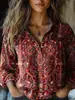 (Nuevo Color) Moda Femenina de Amazon Transfronteriza Nueva Primavera/Verano 2025 Versátil para Todo, Estampado Casual con Solapa