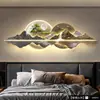 Nova pintura com luz LED 2026 para decoração de sala de estar e quarto, pintura de alce de luxo para riqueza, pintura de paisagem grandiosa, arte de parede luminosa