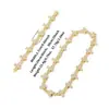 Collar Transfronterizo de Hoja de Arce y Cruz Hip-Hop Europeo y Americano Marca de Moda Pulsera de Hombre de Gama Alta Cadena Cubana Full Diamond Venta al por Mayor para Mujeres