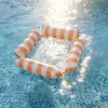 Colchonete Flutuante Inflável de Malha com Quatro Grades Dobrável para Exterior com Encosto Cadeira de Praia Flutuante de Malha Cama Flutuante Inflável para Água Produtos Infláveis Cadeira de Praia Cama Flutuante