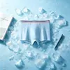 Roupa Íntima Masculina de Malha de Seda Gelada Verão Sensação de Gelo Cor Sólida Fina Respirável Boxer Briefs para Crianças Maiores Shorts Boxer Estudante