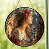 Disco Acrílico Creativo Transfronterizo Colgante Plano Sueño de Princesa Cuento de Hadas Belleza Imagen Atrapasol Decoración de Ventana Letrero Colgante para Porche