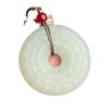 Colgante Hebilla de Seguridad de Jade Afgano Natural Ruyi Lema de Seis Caracteres Patrón de Nube Auspiciosa Colgante Joyería de Jade Suministro en Vivo