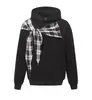 Diseño Estilo Coreano Sentido del Diseño Lazo Cuadros Atado Sudadera de Pareja para Hombres y Mujeres Otoño Invierno Holgada Versátil Top de Estudiante