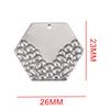 Brincos de textura geométrica semi-relevo de aço inoxidável pingente de flor gota d'água acessórios de joias faça você mesmo atacado