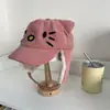 Bonito Sombrero Lei Feng de Pana Grueso y Cálido con Bordado de Gato que Protege las Orejas para Mujer, Gorra de Béisbol Resistente al Frío de Estilo Coreano para Hombre