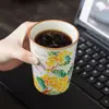 Taza de Coca-Cola de Conejo de Horno Ru Juego de Té para Beber Taza de Té de Cerámica Taza Grande para Té de Burbujas para el Hogar Taza Individual Juego de Té Kung Fu Caja de Regalo