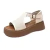 Sandalias de Suela Gruesa para Mujer 2026 Verano Nueva Moda Punta Abierta Romanas de Suela Suave Sandalias de Playa para Uso Diario Casual y Uso Versátil