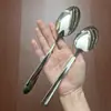 Cuchara de Acero Inoxidable para Comedor Cuchara de Comedor Doméstica con Punta para Oficina Estudiantes Comedor Cuchara Portátil para Sopa Cuchara Principal para Comedor