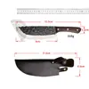 Cuchillo de Exterior Transfronterizo Acero Inoxidable Forjado a Mano Cuchillo de Cocina para el Hogar Portátil para Exteriores Hachuela para Carne Cuchillo para Cortar Frutas y Verduras