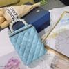 Bolsa de Gelatina Nova de Verão 2025 Corrente de Diamante Vertical Bolsa de Maquiagem Bolsa Pequena de Mão Ombro Transversal Comércio Exterior