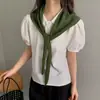 Bufanda Triángulo de Punto Gris para Mujer, Bufanda Decorativa para el Cuello de Primavera y Otoño, Chaleco Estilo Coreano, Pañuelo para la Cabeza Diario, Cubre Cadera