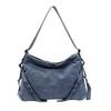 Bolsa de Ombro Jeans Grande Capacidade Casual Moda Simples Estilo Acadêmico Versátil Moda Bolsa de Viagem Bolsa Transversal