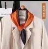 Lenço de Seda Listrado Xadrez Angulado Longo de Seda Europeu e Americano Lenço de Seda para Combinar com Camisa Primavera e Verão Lenço de Pescoço Lenço Feminino