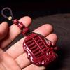 Llavero de coche de cinabrio pensamiento ilusorio creativo colgante de arena dorada púrpura masculino colgante de personalidad femenino cadena bajo contenido