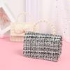 2021 Estilo Chanel Nuevo Lazo de Perlas Moda Moda Portátil Bandolera Doble Uso Bolso para Niños Bolso de Princesa