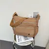 Bolsa transversal de grande capacidade para mulheres, bolsa leve de lona de nylon com múltiplas camadas para mães de meia-idade, bolsa pequena transversal de ombro feminina para o trabalho