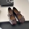Sapatos Mary Jane Retrô Coreanos Femininos 2026 Outono Novo Preto Fivela Dupla Aumento de Altura Bico Redondo Versátil Para Ir ao Trabalho Sapatos de Salto