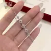 H0180 Pulseira Telescópica Trevo de Quatro Folhas Vazado com Diamante Prata S925 Integral Acessível Luxo High-End Popular