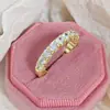 Anillo de Zirconia, Banda Lisa, Lujo Ligero, Sensación de Alta Gama, Diseño Exquisito para Mujeres, Venta al por Mayor Transfronteriza R8447