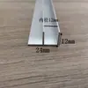 Liga de Alumínio em Forma de F Cartão Branco Preto Diâmetro Interno 5mm 8 10 12 15mm Placa de Vidro Acrílico Tira de Alumínio em Forma de F