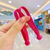 Cuerda de pelo de goma para niños con doble nudo y aro plano ancho para el pelo, linda cuerda para el pelo de bebé, cuerda para el pelo de niña, accesorios para el pelo