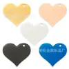 Aço inoxidável amor metal em branco espelho tag decoração pendurada gravação a laser identidade animal de estimação coleira de cachorro acessórios anti-perda