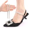 Cordones de Zapatos con Correa de Cadena de Perlas Zapatos sin Instalación Cordones Grandes sin Tacón Sandalias para Caminar Caídos con Gente Perezosa Múltiples Correas