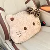 Nueva Almohada de Soporte para Cuello para Reposacabezas de Coche de Gato Cojín para Respaldo de Asiento de Coche con Estampado de Leopardo Transfronterizo Cojín de Soporte Lumbar Universal para Interior de Coche para Todas las Estaciones