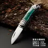 Mini Navaja Plegable Cuchillo Exquisito Cuchillo para Fruta Cuchillo con Llave Navaja Portátil EDC Navaja de Espejo Ligero Cuchillo para Pelar
