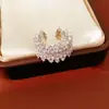 Anillo Abierto con Patrón de Encaje de Corazón Incrustado con Circonita, Anillo de Gama Alta de Nicho, Joyería de Moda Exquisita y Elegante al por Mayor