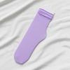 Calcetines de media pantorrilla para mujer, Calcetines de hielo de color liso, Colores caramelo versátiles, Estilo Ins moderno, Calcetines holgados transpirables, Estilo fino al por mayor